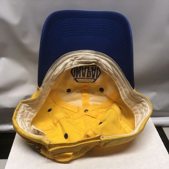 NAPA 75th Anniversary Mens Yellow Blue Adjustable H&L Strapback Hat Cap Baseball - Picture 6 of 11